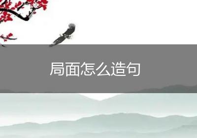 局面怎么造句
