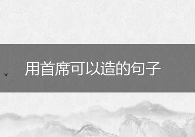 用首席可以造的句子