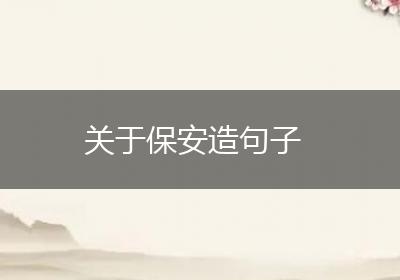 关于保安造句子