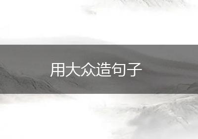 用大众造句子