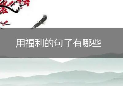 用福利的句子有哪些