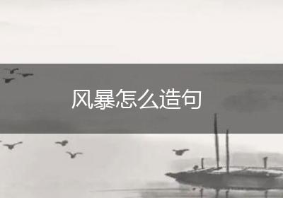 风暴怎么造句