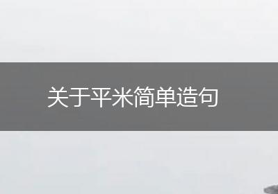 关于平米简单造句