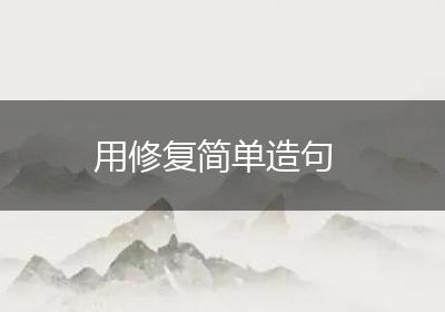用修复简单造句