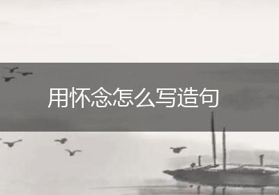 用怀念怎么写造句