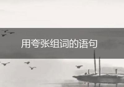 用夸张组词的语句