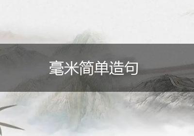 毫米简单造句