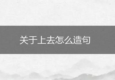 关于上去怎么造句