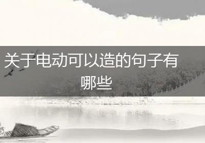 关于电动可以造的句子有哪些