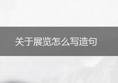 关于展览怎么写造句