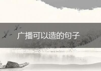 广播可以造的句子