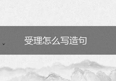受理怎么写造句