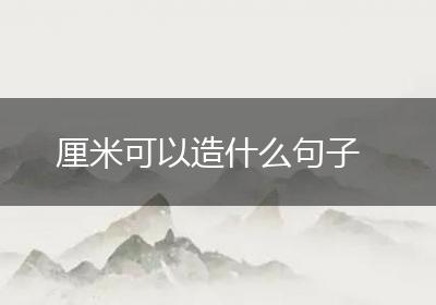 厘米可以造什么句子
