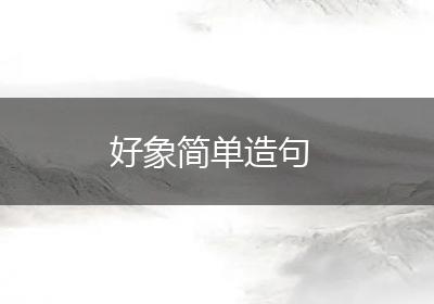 好象简单造句