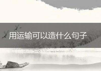 用运输可以造什么句子