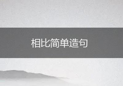 相比简单造句