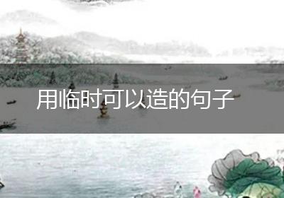 用临时可以造的句子