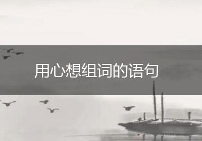 用心想组词的语句