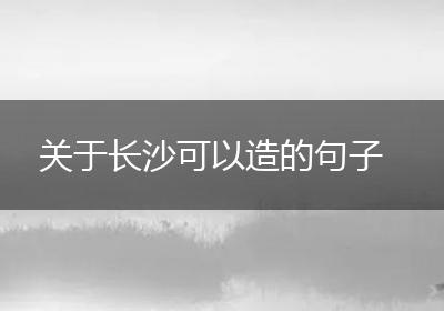 关于长沙可以造的句子