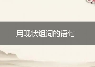 用现状组词的语句