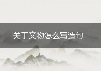 关于文物怎么写造句