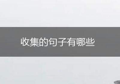 收集的句子有哪些