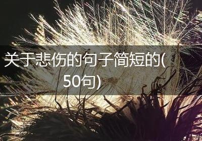 关于悲伤的句子简短的(50句)