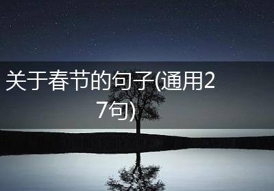 关于春节的句子(通用27句)