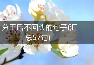 分手后不回头的句子(汇总57句)