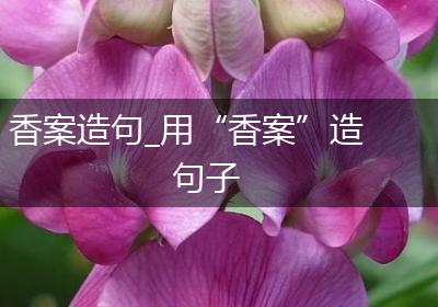 香案造句_用“香案”造句子