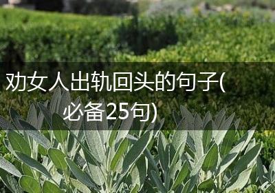 劝女人出轨回头的句子(必备25句)