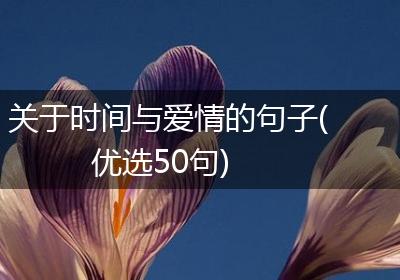 关于时间与爱情的句子(优选50句)