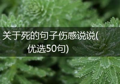 关于死的句子伤感说说(优选50句)
