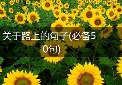 关于路上的句子(必备50句)