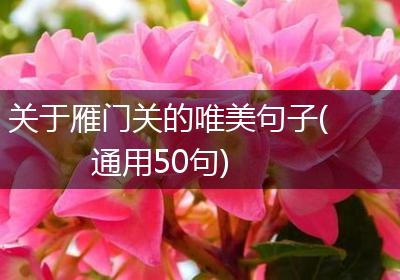 关于雁门关的唯美句子(通用50句)
