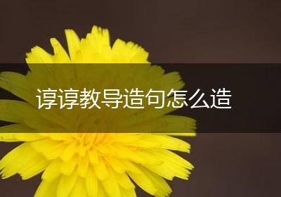 谆谆教导造句怎么造