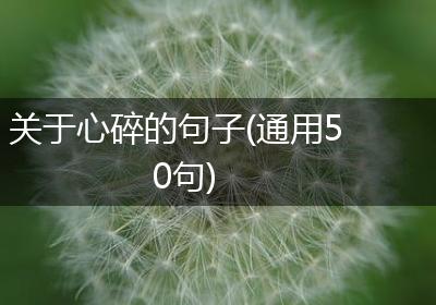 关于心碎的句子(通用50句)