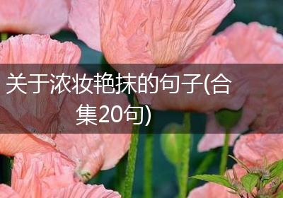 关于浓妆艳抹的句子(合集20句)