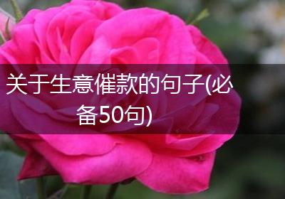关于生意催款的句子(必备50句)