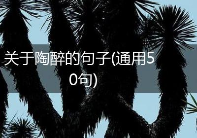 关于陶醉的句子(通用50句)