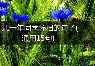 几十年同学怀旧的句子(通用15句)
