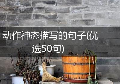 动作神态描写的句子(优选50句)