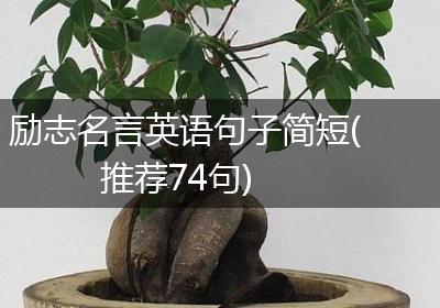 励志名言英语句子简短(推荐74句)