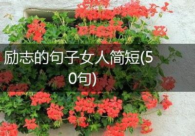 励志的句子女人简短(50句)