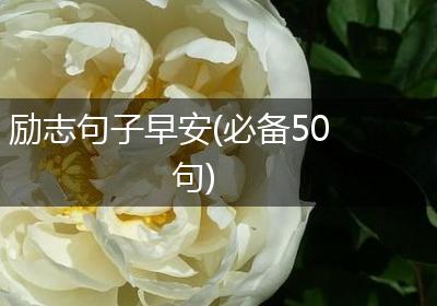 励志句子早安(必备50句)
