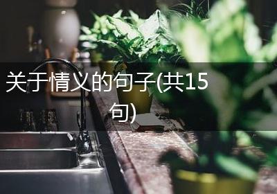 关于情义的句子(共15句)