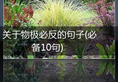 关于物极必反的句子(必备10句)
