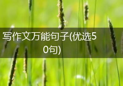 写作文万能句子(优选50句)