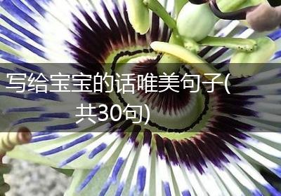 写给宝宝的话唯美句子(共30句)