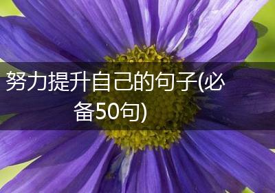 努力提升自己的句子(必备50句)